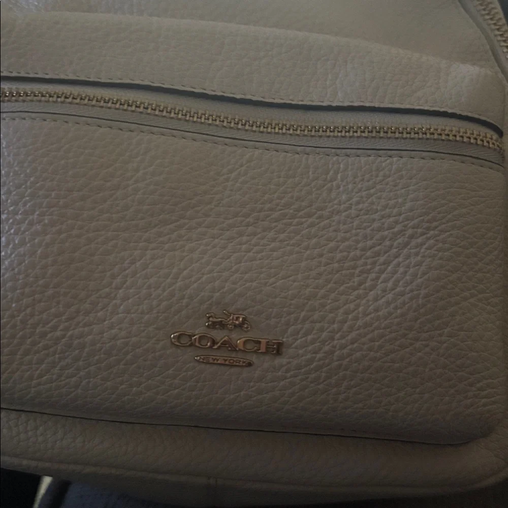 Coach Charlie Mini Backpack Chalk White Black With Dustbag